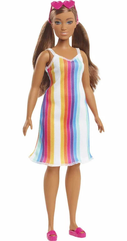 MATTEL Barbie Loves The Ocean Beach-Themed Doll (11.5-inch Curvy Brunette), Made From Recycled Plastics 6 MATTEL Barbie Loves The Ocean Beach-Themed Doll (11.5-inch Curvy Brunette), Made From Recycled Plastics - Image 6