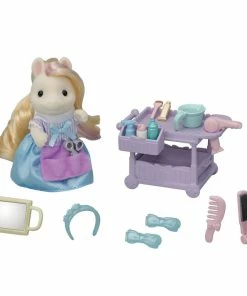 Epoch Calico Critters Pony's Hair Stylist Set, Dollhouse Playset With Figure And Accessories