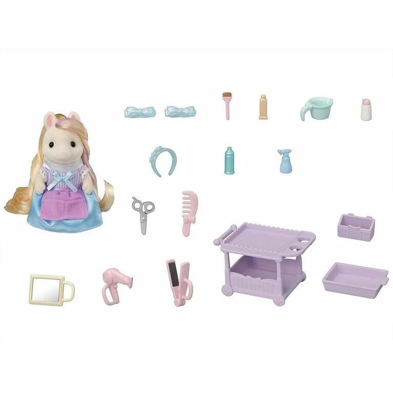 Epoch Calico Critters Pony's Hair Stylist Set, Dollhouse Playset With Figure And Accessories 3 Epoch Calico Critters Pony's Hair Stylist Set, Dollhouse Playset With Figure And Accessories - Image 3