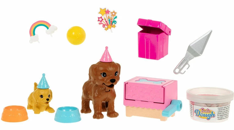 Barbie Doll And Puppy Party Playset With Puppies, Dough And Cake Mold 4 Barbie Doll And Puppy Party Playset With Puppies, Dough And Cake Mold - Image 4
