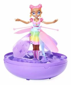 SPIN MASTER Hatchimals Pixies, Crystal Flyers Rainbow Glitter Idol Magical Flying Toy Doll With Lights